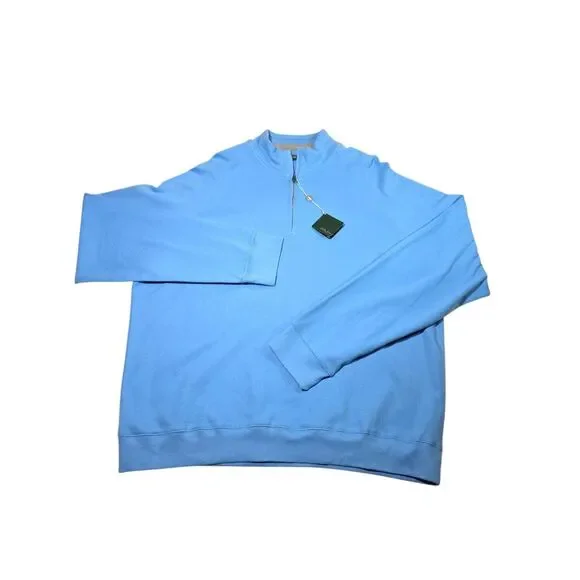 Bobby Jones Performance Clubhouse 1/4 Zip Pullover Men 2XL Newport Blue NWT - Picture 2 of 9